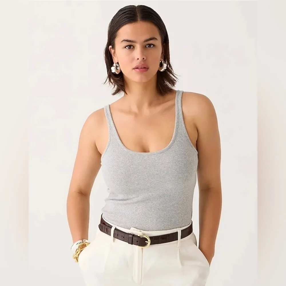 J. Crew | Gray Cotton Tank Top Size Small